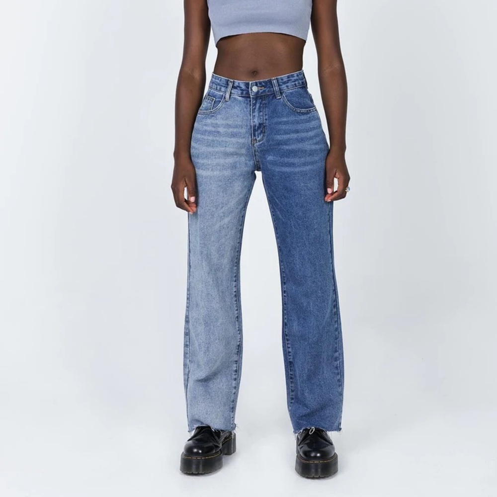 Princess Polly trader jeans two toned denim